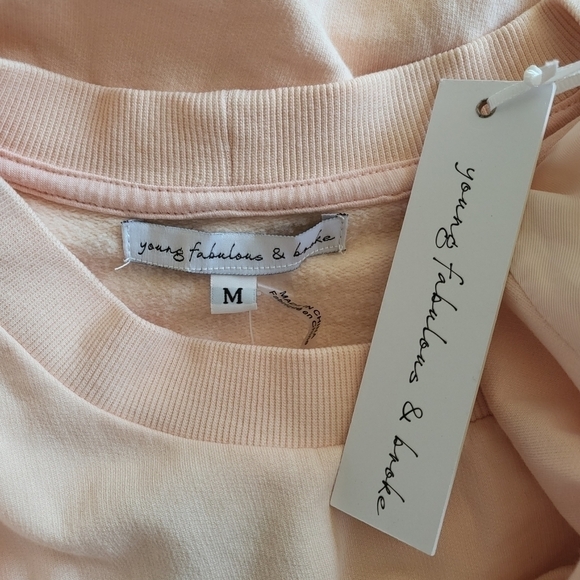 NWT Young Fabulous & Broke Drew Guava Pullover Sweatshirt Size Medium - Picture 9 of 11